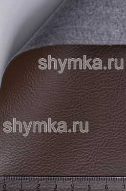 Eco leather Alba Aries №514 BROWN width 1,4m thickness 1,2mm