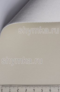 Eco leather Alba Rustika №512 IVORY width 1,4m thickness 1,2mm
