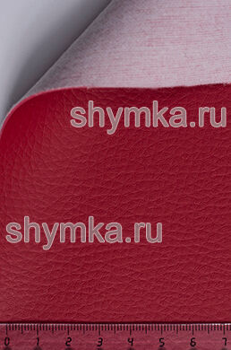 Eco leather Alba Dollaro №581 RED width 1,4m thickness 1,2mm