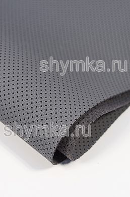 Eco microfiber leather with perforation Dakota PD 2135 GREY width 1,4m thickness 1,5mm