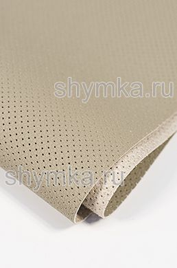 Eco microfiber leather with perforation Dakota PD 2140 GREY-BEIGE width 1,4m thickness 1,5mm