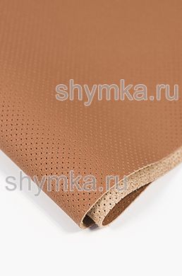 Eco microfiber leather with perforation Dakota PD 116 HAZELNUT width 1,4m thickness 1,5mm