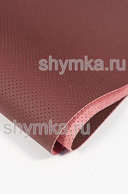 Eco microfiber leather with perforation Dakota PD 2176 RED-BROWN width 1,4m thickness 1,5mm