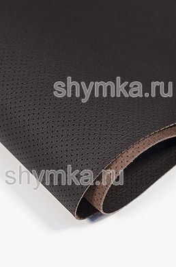 Eco microfiber leather with perforation Dakota PD 2148 DARK-CHOCOLATE width 1,4m thickness 1,5mm