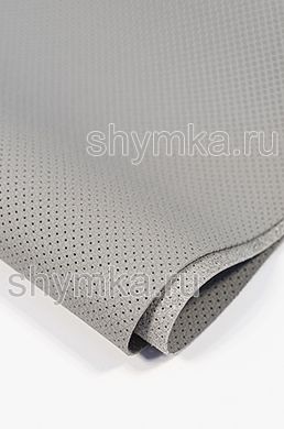Eco microfiber leather with perforation Dakota PD 2154 LIGHT-GREY width 1,4m thickness 1,5mm