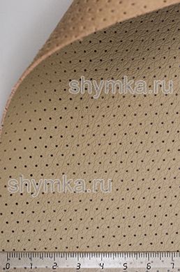 Eco microfiber leather with perforation Dakota PD 2151 SAND width 1,4m thickness 1,5mm