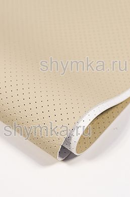 Eco microfiber leather with perforation GT 117 BEIGE thickness 1,5mm width 1,4m