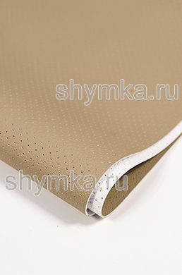 Eco microfiber leather with perforation GT 2117 DARK-BEIGE thickness 1,5mm width 1,4m