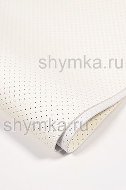 Eco microfiber leather with perforation GT 2130 WHITE thickness 1,5mm width 1,4m