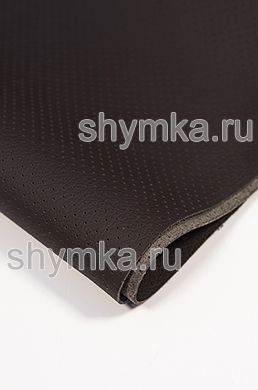 Eco microfiber leather with perforation GT 2193 DARK CHOCOLATE thickness 1,5mm width 1,4m