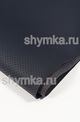Eco microfiber leather with perforation Nappa PN 2107 ANTHRACITE width 1,4m thickness 1,5mm