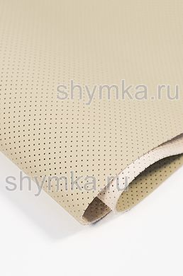 Eco microfiber leather with perforation Nappa PN 2169 BEIGE width 1,4m thickness 1,5mm