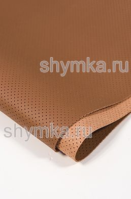 Eco microfiber leather with perforation Nappa PN 1198 HAZELNUT width 1,4m thickness 1,3mm