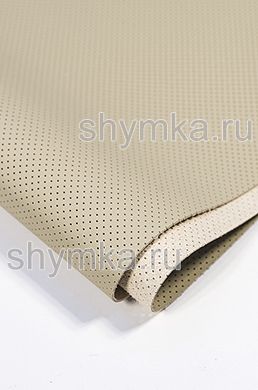 Eco microfiber leather with perforation Nappa PN 118 LIGHT-BEIGE width 1,4m thickness 1,5mm