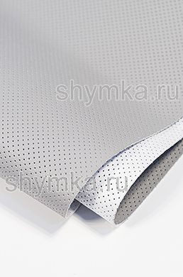 Eco microfiber leather with perforation Nova 834 GREY thickness 1,5mm width 1,4m