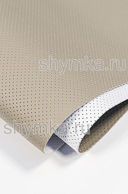 Eco microfiber leather with perforation Nova 840 GREY-BEIGE thickness 1,5mm width 1,4m