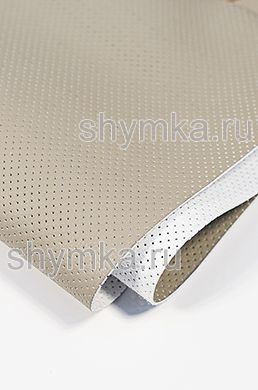 Eco microfiber leather with perforation Nova 841 GREY-BEIGE thickness 1,5mm width 1,4m