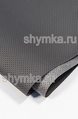 Eco microfiber leather with perforation Nova 855 DARK-GREY thickness 1,5mm width 1,4m