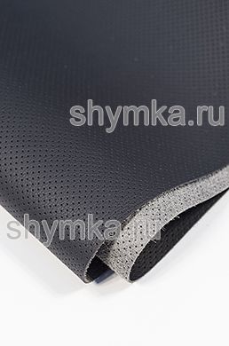Eco microfiber leather with perforation Nova 867 ANTHRACITE thickness 1,5mm width 1,4m