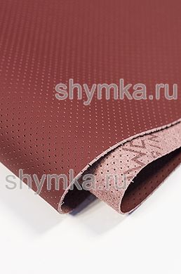 Eco microfiber leather Schweitzer Nappa with perforation 4012 LEATHER RED thickness 1,2mm width 1,35m