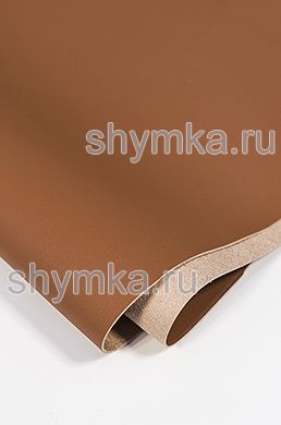 Eco microfiber leather Schweitzer Nappa 2837 ORANGE BROWN thickness 1,2mm width 1,35m