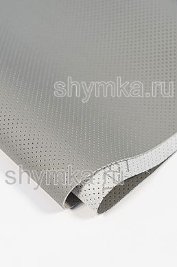 Eco microfiber leather Schweitzer Nappa with perforation 80270 MOUSE GREY thickness 1,2mm width 1,35m
