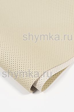 Eco microfiber leather Schweitzer BMW with perforation 1005 IVORY thickness 1,3mm width 1,35m