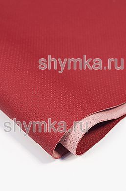 Eco microfiber leather Schweitzer BMW with perforation 1012 ROSSO thickness 1,3mm width 1,35m