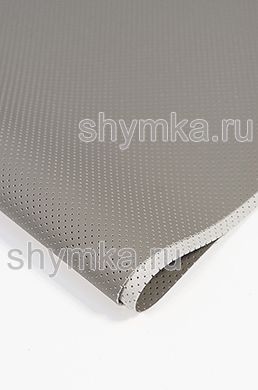 Eco microfiber leather Schweitzer Nappa with perforation 4178 GREY thickness 1,3mm width 1,35m