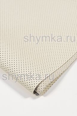 Eco microfiber leather Schweitzer BMW with perforation 2911 MUSHROOM WHITE thickness 1,3mm width 1,35m