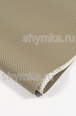 Eco microfiber leather Schweitzer Nappa with perforation 74208 BEIDGE GREY thickness 1,2mm width 1,35m