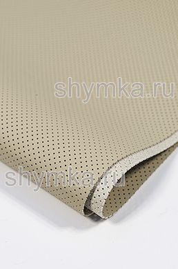 Eco microfiber leather Schweitzer Nappa with perforation 1007 CREME thickness 1,2mm width 1,35m