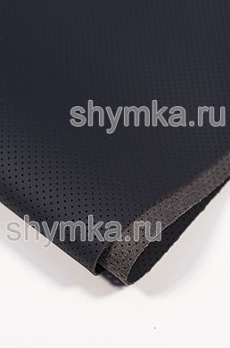 Eco microfiber leather Schweitzer Nappa with perforation 2391 ALPINE DUCK GREY thickness 1,3mm width 1,35m