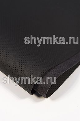 Eco microfiber leather FOR STERING WHEEL Schweitzer Nappa with false perforation 1018 ANTRACITE thickness 1,5mm width 1,4m