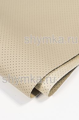 Eco microfiber leather with perforation Standart 2140 BEIGE width 1,4m thickness 1,3mm