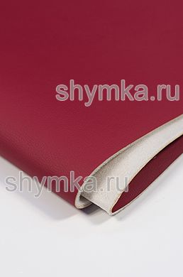 Eco leather on foam rubber 3mm (THREE) and spunbond Oregon STRONG RED width 1,4m