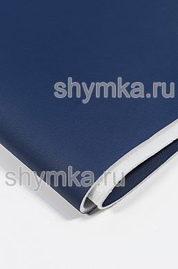 Eco leather on foam rubber 3mm (THREE) and spunbond Oregon SLIM DARK-BLUE width 1,4m