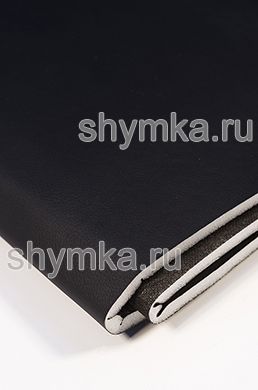 Eco leather on foam rubber 10mm and spunbond Oregon SLIM and BLACK spunbond 60g/sq.m BLACK width 1,4m