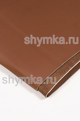 Eco leather on foam rubber 3mm (THREE) and brown spunbond 60g/sq.m Oregon SLIM DARK-BROWN width 1,4m