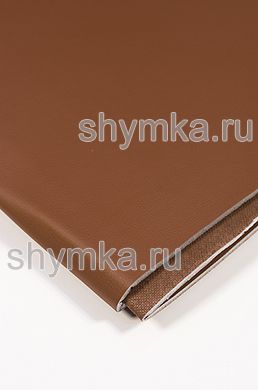 Eco leather on foam rubber 5mm on brown spunbond 60g/sq.m Oregon SLIM DARK-BROWN width 1,4m
