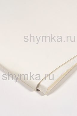 Eco leather on foam rubber 3mm (THREE) on white spunbond 60g/sq.m Oregon SLIM WHITE width 1,4m