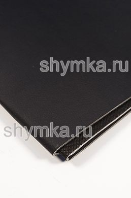 Eco leather on foam rubber 3mm (THREE) and black spunbond 60g/sq.m Oregon SLIM BLACK width 1,4m