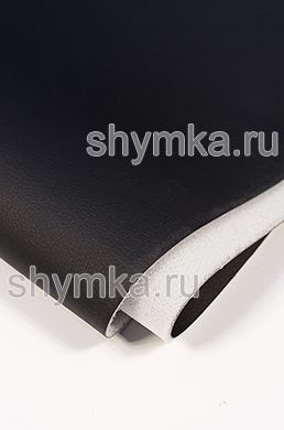 Eco leather on foam rubber 3mm (THREE) WITHOUT SPUNBOND Oregon SLIM BLACK width 1,4m