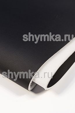 Eco leather on foam rubber 5mm WITHOUT SPUNBOND Oregon SLIM BLACK width 1,4m