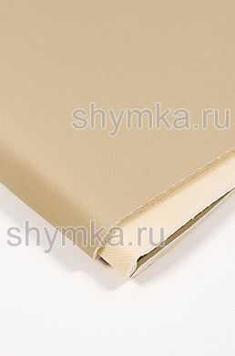 Eco leather on foam rubber 5mm on beige spunbond 60g/sq.m Oregon SLIM BEIGE width 1,4m