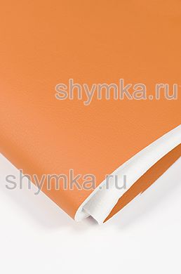 Eco leather on foam rubber 5mm and spunbond Oregon SLIM ORANGE width 1,4m
