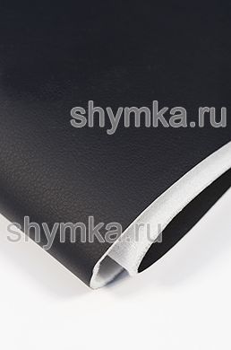 Eco leather on foam rubber 3mm (THREE) and spunbond Oregon SLIM BLACK width 1,4m