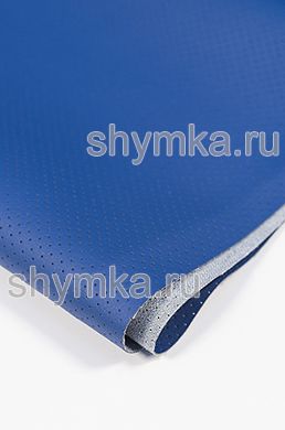 Eco leather Oregon STRONG with perforation BLUE width 1,4m thickness 1mm