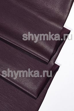 Eco leather Stretch on fur BURGUNDY thickness 1,3mm width 1,38m